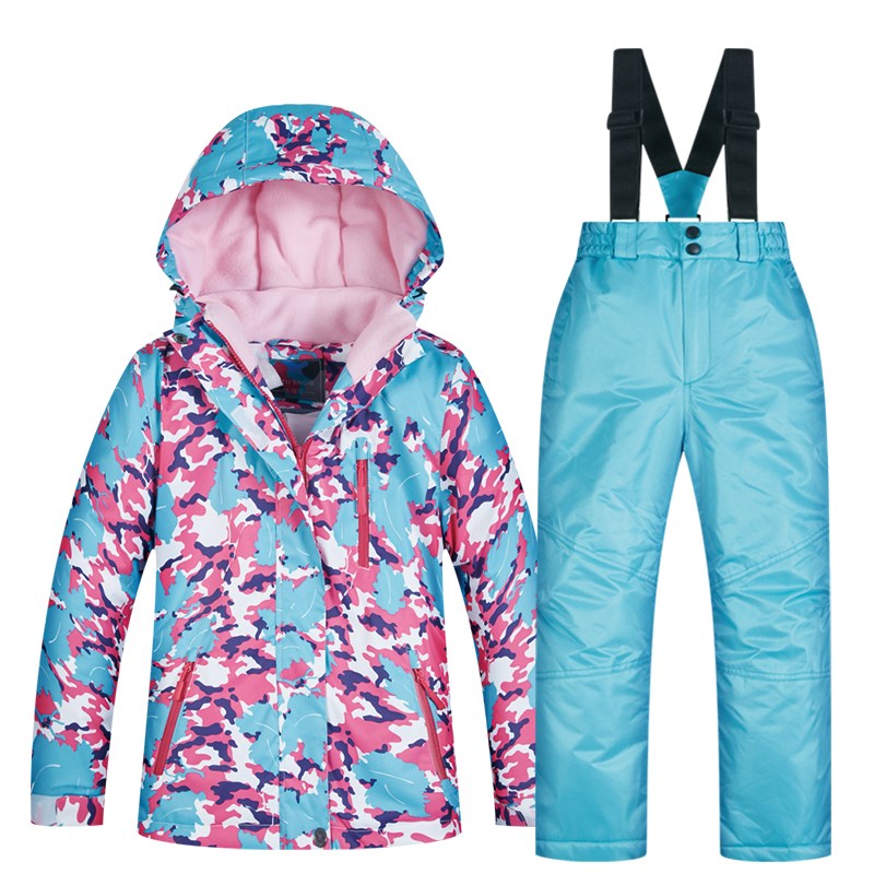 Children ' s red colours + children ' s blue pants